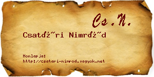 Csatári Nimród névjegykártya